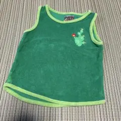 ブーフーウー　BACK ALLEY サボテン刺繍 緑色 タンクトップ