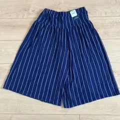 新品タグ付き　ガウチョパンツ 150 スカーチョ　ボトムス　ストライプ