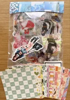 24.コラージュ素材　マステ　シール　300枚以上 大量　まとめ売り