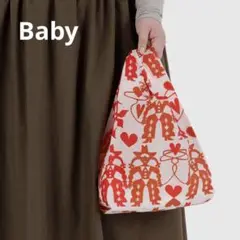 新品未使用 【BAGGU バグゥ】BABY ベイビー カウガール ホワイト×赤