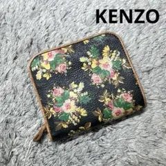 KENZO ケンゾー 二つ折り財布 レザー 花柄