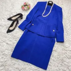 ★極美品★ESCADA スーツ セットアップ ノーカラージャケット 金ボタン