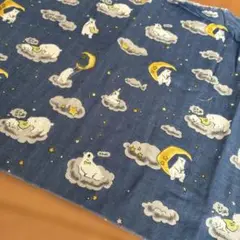 ダブルガーゼ生地 白くま