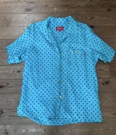supreme 100%シルク　水玉模様 半袖シャツ　サイズS