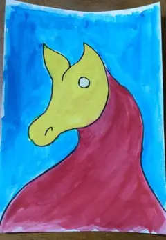 【原画一点物】抽象画 馬