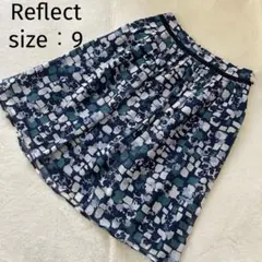 【Reflect】 膝丈フレアスカート　花柄スカート