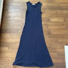 SARAXJIJI ネイビー ノースリーブワンピース M