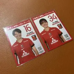 浦和レッズレディース　プレーヤーズカード　水谷選手　平川選手