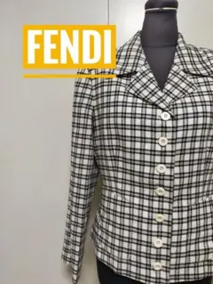 希少!オールドFENDI 正規品 イタリア製 FENDIチェック柄ジャケット