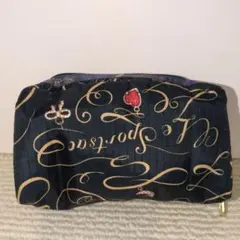 Le Sportsac ネイビー スカーフ柄ポーチ