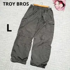 TROY BROS トロイブロス ワークパンツ ダークグリーン シャカシャカ L