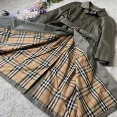 希少♪ヴィンテージ バーバリーズ プローサム 玉虫 ノバチェック トレンチコート