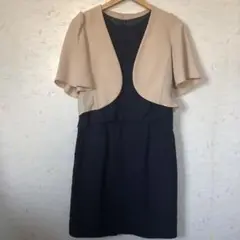 ネイビーワンピース　レディース　ボレロ付