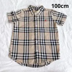 POLO Baby 半袖シャツ 100cm チェック柄　しまむら　ポロベビー
