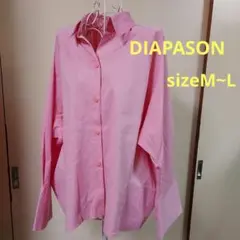 DIAPASON ピンク 長袖シャツ M~L 大人可愛い
