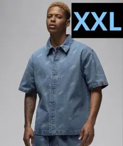 ナイキ ジョーダン オールオーバー プリント メンズ デニム トップ XXL
