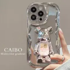 iPhone15　鏡面仕上げ　立体感　高級感　スタンド機能　横も縦も置ける