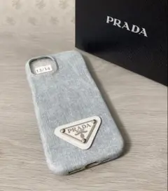 【新品】PRADA ヴィンテージパーツiPhone 13/14用ケース デニム風
