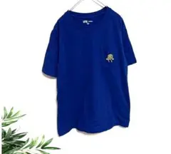 ユニクロ UT キースヘリング Tシャツ ユニセックス L 紺色 胸ポケット