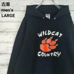 古着 ジャージーズ パーカー WILDCAT COUNTRY メンズ ブラックL
