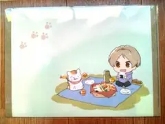 夏目友人帳　カフェ　夏目貴志　ニャンコ先生　A4クリアファイル