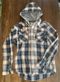 Dickies チェック柄 フード付きシャツ M