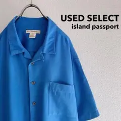 古着 “island passport” Open Collar Shirt