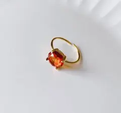 [No.136] 宝石質 バルティックアンバーのリング Silver 18kgp