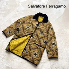 美品Salvatore Ferragamo 総柄 キルティングジャケット