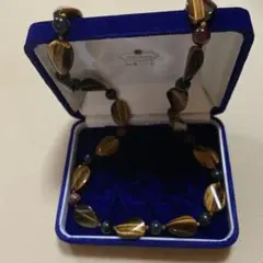 メンズ　タイガーアイ　ネックレス　未使用に近い　美品