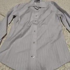 laf グレー ストライプ 長袖シャツ