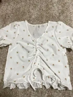 SHEIN 花柄 ブラウス 白