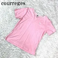 courreges クレージュ 半袖Tシャツ ピンク 40 B7577