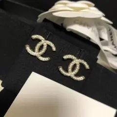 新作 シャネル ゴールド ピアス