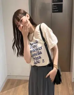 P000IPFU レタリングTシャツ