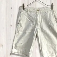 K0214 UNIQLO ユニクロ ハーフパンツ 短パン カジュアル 白パン