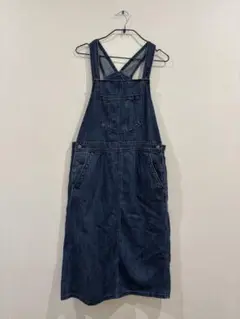 ダークブルー デニム サロペット
