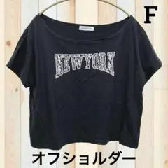 BROWNY サイズ:F 半袖Tシャツ　ブラック　オフショルダー