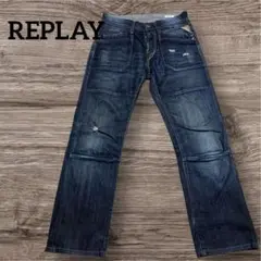 リプレイ REPLAY デニム　ジーンズ ダメージ