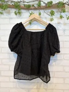 GRLドット柄パフスリーブ✳︎ 服or鞄or靴2点ご購入で安い方半額！
