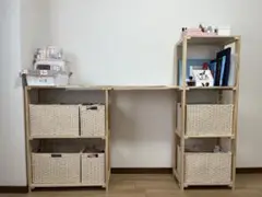 ニトリ パインラック マンクス デスクセット（2段＋3段＋天板）
