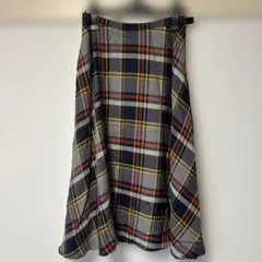 【美品】ROPE　スカート　レディース　チェック　38 Ｍ　フレア　Aライン