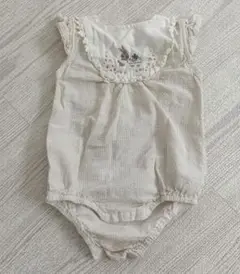 うさぎ フリル付き半袖 ロンパース 70cm コトリ