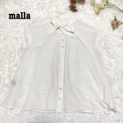 s.774【マーラ】ノースリーブブラウス リボン かわいい 夏◎ ホワイト F
