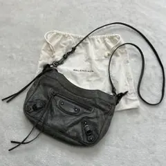 BALENCIAGA レザー ショルダーバッグ ジャイアントヒップ 布袋付き