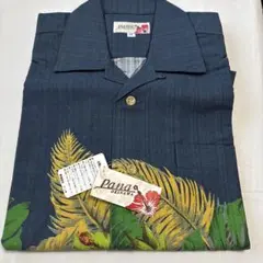新品未使用品タグ付panas アロハシャツ M ネイビー