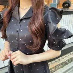 タグ付き未使用　エブリンハート柄ロンパース