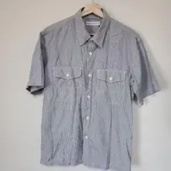 HEAD PORTER PLUS ヘッドポータープラス ストライプ 半袖シャツ