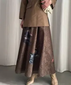 希少!アメリヴィンテージFLORENCE JACQUARD LACE SKIRT