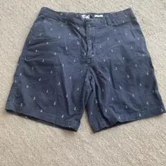 H&M ネイビー アンカー柄 ショートパンツ
